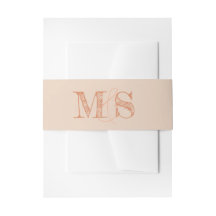 Sienna Beige Monogramme Bride Groom Initiales Mari