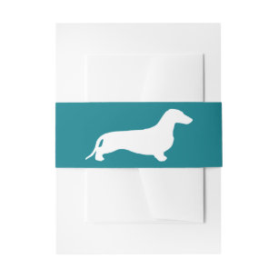 Bandeau De Faire-part Silhouette de teckel blanc + vos idées