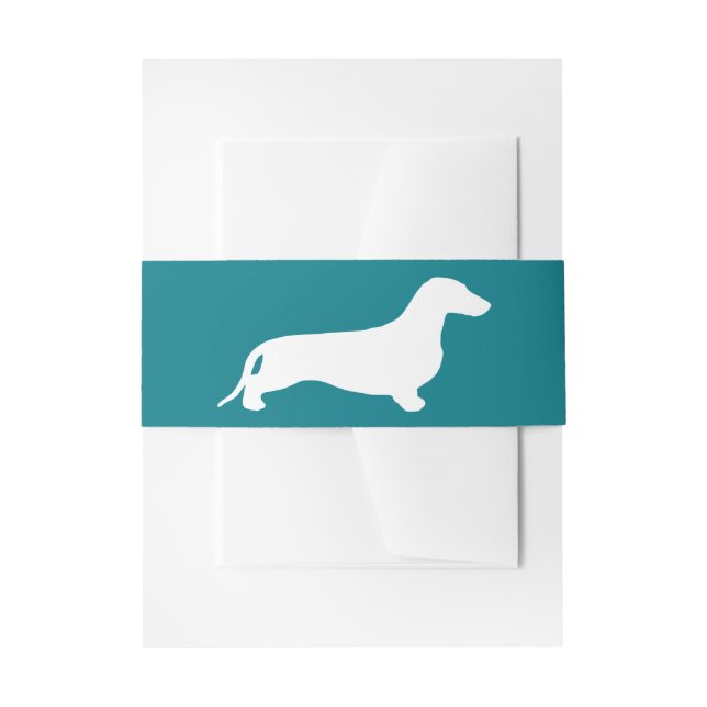 Bandeau De Faire-part Silhouette de teckel blanc + vos idées (Devant example)