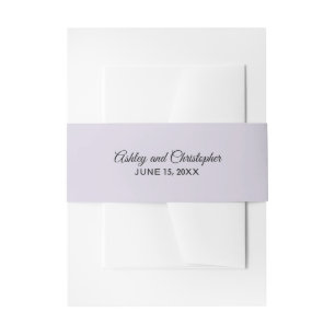 Bandeau De Faire-part Simple alliance de ventre de mariage en lilas viol
