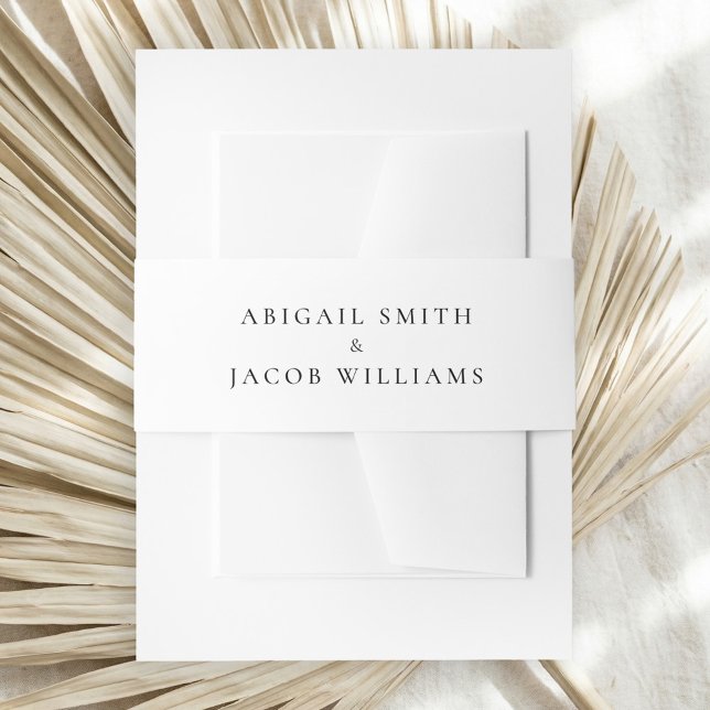 Bandeau De Faire-part Simple Black and White Elegant Wedding (Créateur téléchargé)