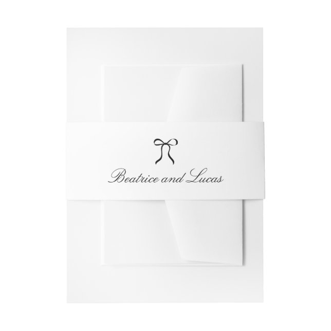 Bandeau De Faire-part Simple Bow Mariage Classique (Devant example)