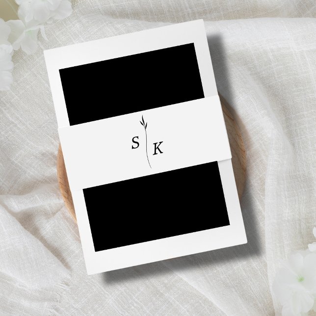 Bandeau De Faire-part Simple élégance Personnalisée Mariage de monogramm (Créateur téléchargé)