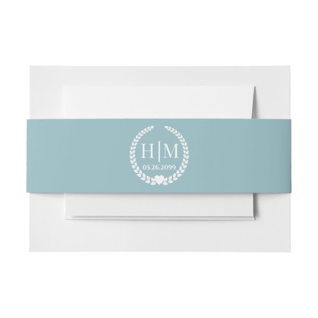 Bandeau De Faire-part Simple Elegant Bride and Groom Monogram (Devant Example)