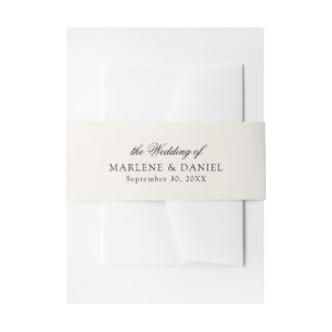 Bandeau De Faire-part Simple Elegant Crème d'ivoire off White Formal Eve
