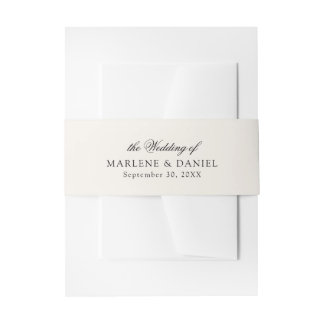 Bandeau De Faire-part Simple Elegant Crème d'ivoire off White Formal Eve