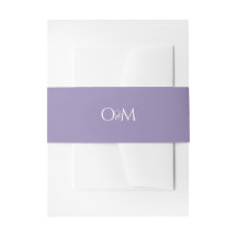 Simple Élégant Monogramme de Mariage en Lilas 