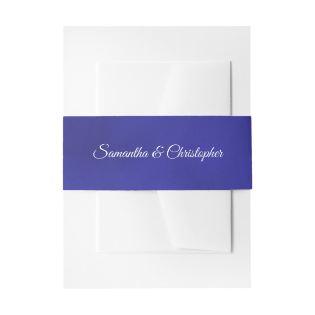 Bandeau De Faire-part Simple Elegant Vivid Royal Blue Mariage (Devant example)