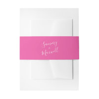 Simple Fuchsia Pink Faire-part de mariage Belly Ba