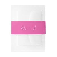Simple Fuchsia Pink Faire-part de mariage Belly Ba