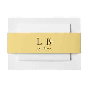 Bandeau De Faire-part Simple Limite Limite Citron Citrus Mariage jaune