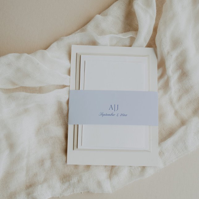 Bandeau De Faire-part Simple Mariage Bleu Clair (Créateur téléchargé)