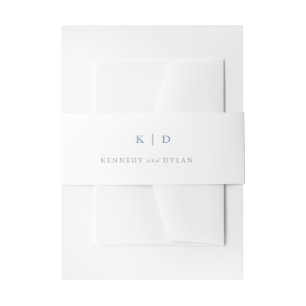 Bandeau De Faire-part Simple Mariage Élégant Bleu Poussiéreux