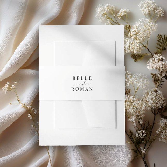 Bandeau De Faire-part Simple Mariage Noir & Blanc (Créateur téléchargé)