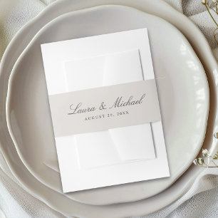 Bandeau De Faire-part Simple Mariage Sable Personnalisé