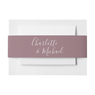 Bandeau De Faire-part Simple Mauve Signature Script
