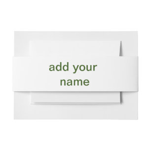 Bandeau De Faire-part Simple minimal vert ajoutez votre texte nom photo