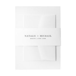 Bandeau De Faire-part Simple minimaliste noir et blanc Mariage moderne