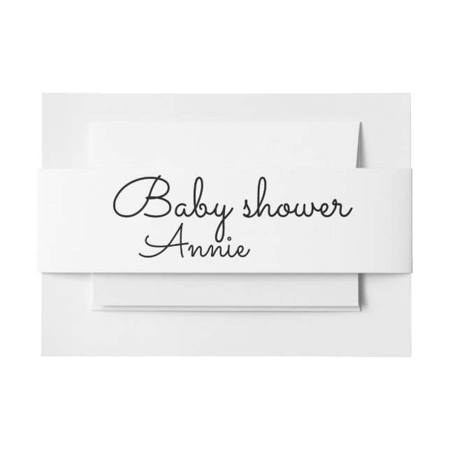 Bandeau De Faire-part simple minimum ajouter votre nom baby shower texte (Devant Example)