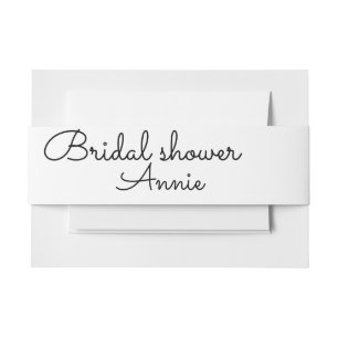 Bandeau De Faire-part simple minimum ajouter votre nom texte douche nupt