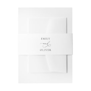 Bandeau De Faire-part Simple moderne Mariage noir et blanc I