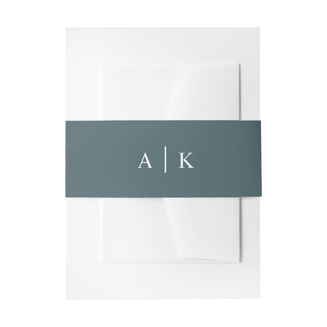 Bandeau De Faire-part Simple Monogramme Emerald Green Invitation (Devant example)