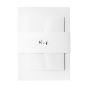 Bandeau De Faire-part Simple Monogramme Minimaliste Mariage Moderne