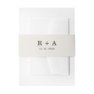 Bandeau De Faire-part Simple Monogramme Rustique Boho Mariage Correspond