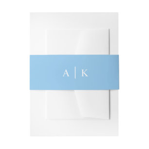 Bandeau De Faire-part Simple Monogramme Sky Blue Invitation