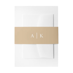 Bandeau De Faire-part Simple monogramme tressé invitation bande ventre