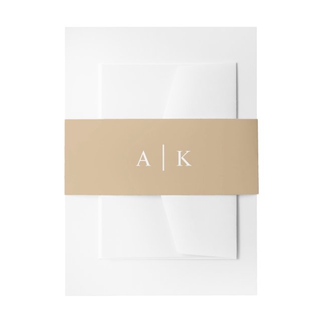 Bandeau De Faire-part Simple monogramme tressé invitation bande ventre (Devant example)