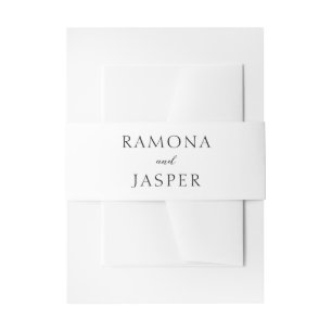 Bandeau De Faire-part Simple noir et blanc Gras Mariage moderne