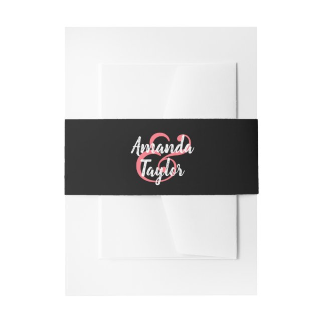 Bandeau De Faire-part Simple Script Mariage  (Devant example)