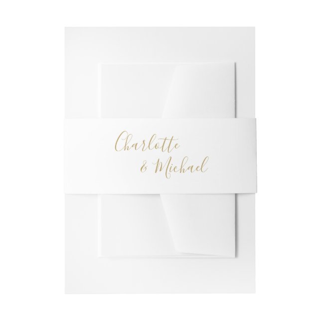 Bandeau De Faire-part Simple Signature Script Or (Devant example)