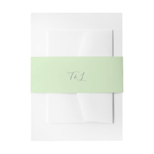 Bandeau De Faire-part Simple Vert Menthe   Faire-Part de Mariage Initial