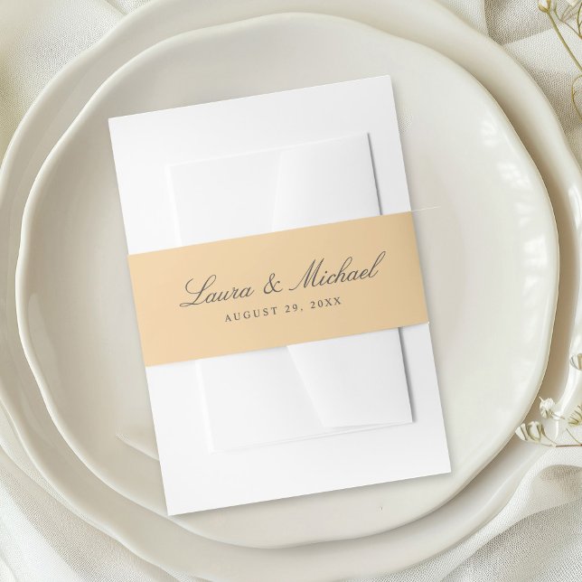 Bandeau De Faire-part Simple Yellow Personalized Wedding (Créateur téléchargé)