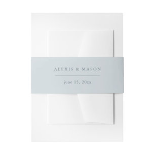 Bandeau De Faire-part Simplicité de l'eucalyptus Mariage gris bleu dou