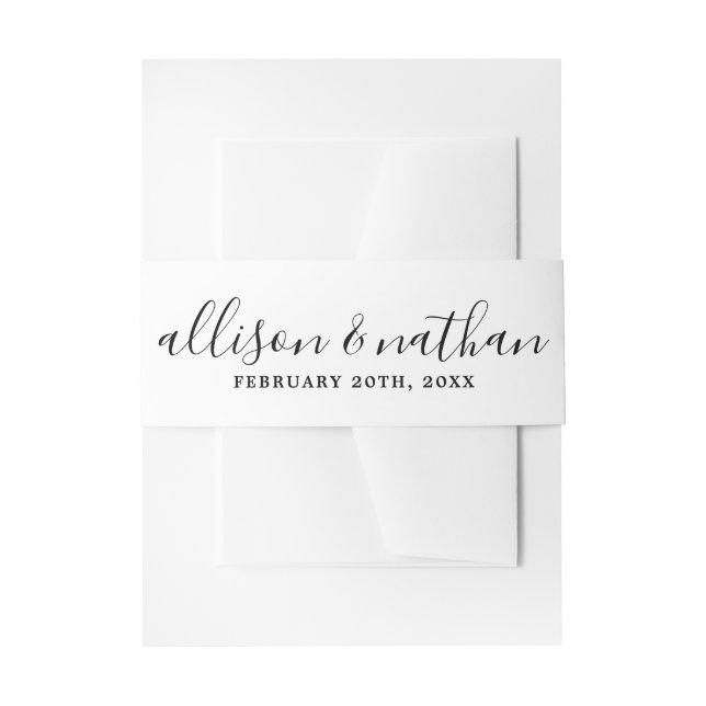 Bandeau De Faire-part Simplicité réelle 1 Mariage de mariée et de chambr (Devant example)