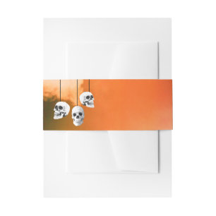 Bandeau De Faire-part Skeleton Happy Halloween Freaky Night Avec Des Crâ