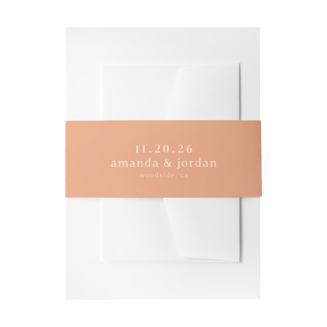 Bandeau De Faire-part Sophisticated Peach Minimalist (Devant example)