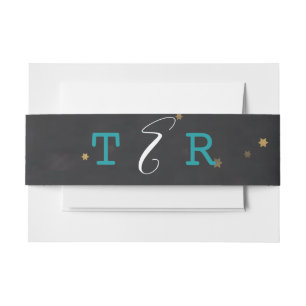 Bandeau De Faire-part Sortie de ce World 3 Bar Bat mitzvah Belly Band