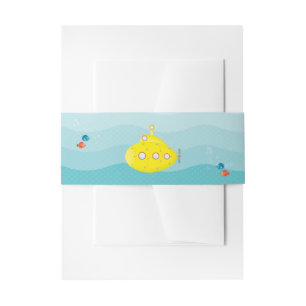 Bandeau De Faire-part Sous-marin jaune profond