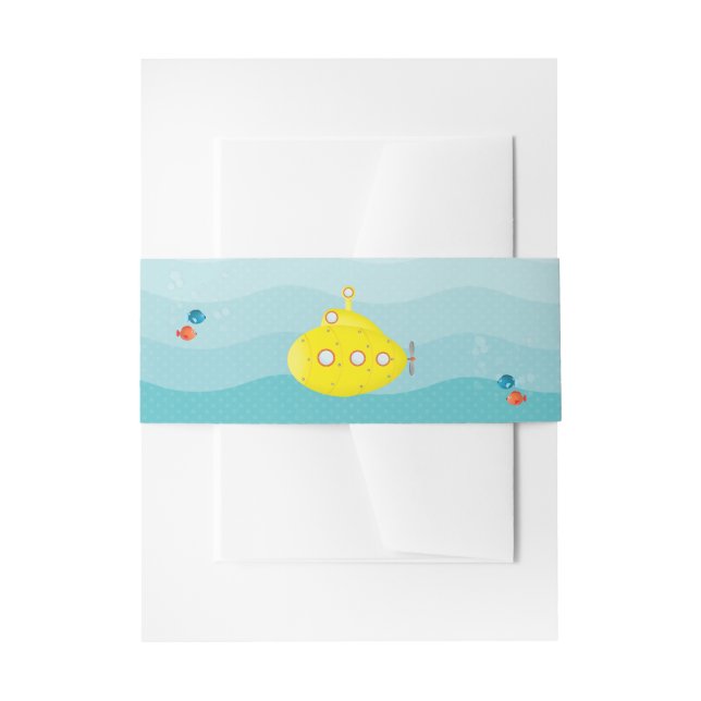 Bandeau De Faire-part Sous-marin jaune profond (Devant example)