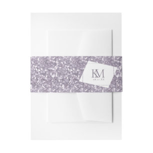 Bandeau De Faire-part Sparkles Mariage Mauve ID889