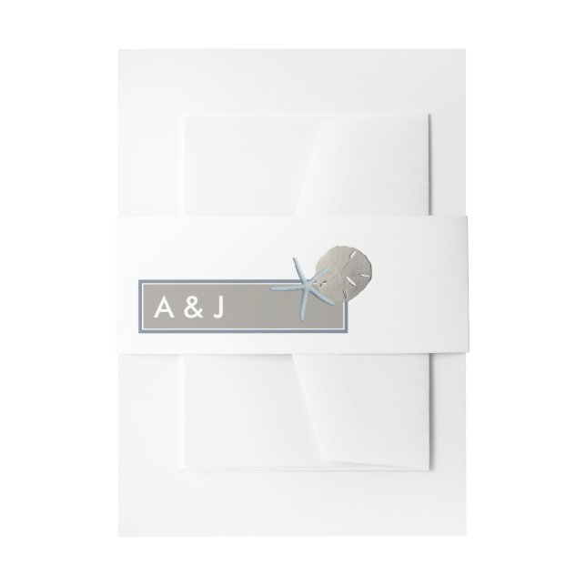 Bandeau De Faire-part Starfish and Sand Dollar - Mariage plage (Devant example)