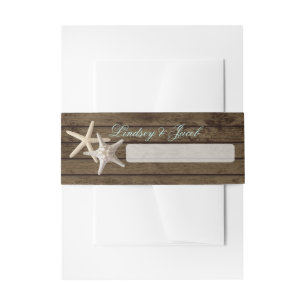 Bandeau De Faire-part Starfish et Ocean Wood