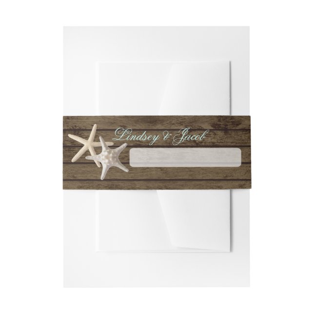 Bandeau De Faire-part Starfish et Ocean Wood (Devant example)