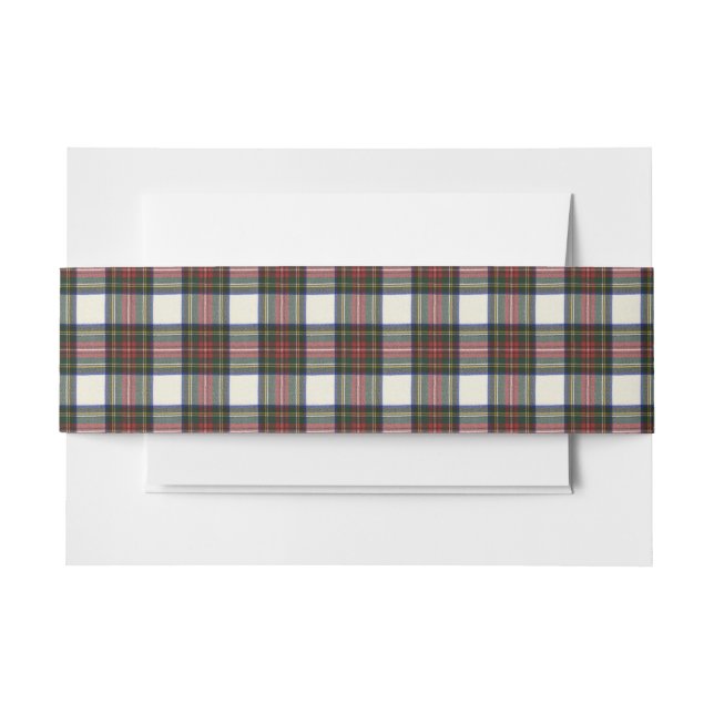 Bandeau De Faire-part Stewart Dress Modern Tartan Invitation Invitation (Devant Example)