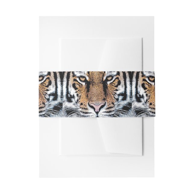 Bandeau De Faire-part Style de presse graphique Wild Tiger Portrait (Devant example)