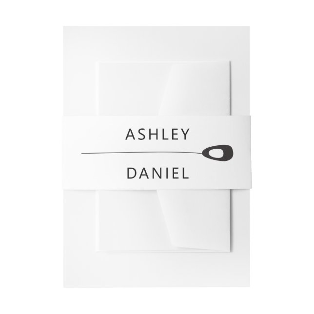 Bandeau De Faire-part Stylisé Peacock Feather Mariage moderne (Devant example)